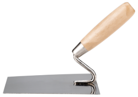 Stainless Steel Trowel with Wooden Handle, 45 Degrees