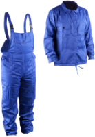Blue Jacket and Bib Pants Suit