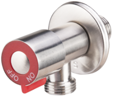 Brushed Stainless Steel Angle Valve with Ceramic Headwork