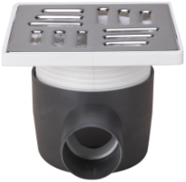 Square Floor Drain Trap with Riser SL SP-H75-140-1