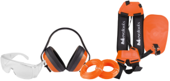Brush Cutter Kit 2 / Goggles, Hearing Protection, 2 Rolls Nylon Line, Brush Cutter Harness with Protection D