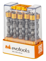 Double-Ended Screwdriver Bits with Magnetic Cap (10 pcs)