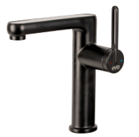 Washbasin Faucet with Digital Display Black DEPO1