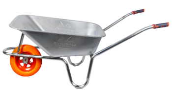 Galvanized Wheelbarrow with Polyurethane Wheel and Metal Rim EvoTools +Plus®