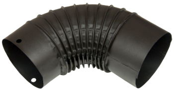 Enameled Matte Elbow Pipe / D[mm]: 130; T: Black
