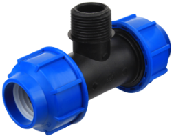 HDPE Tee Male Thread Italy