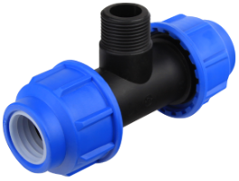 HDPE Tee Male Thread EvoSanitary®