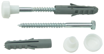 Toilet Fixing Screws White (2 pcs) / D[mm]: 6; L[mm]: 75