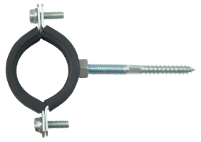 Metal Pipe Clamp with Stud and Rubber Liner EvoSanitary®