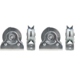 Surface-Mount Sliding Gate Wheel with Bracket and Bearing, Multi-Profile