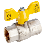Gas Ball Valve with Butterfly Handle F-F