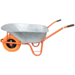 Wheelbarrow P with Galvanized Tray and Polyurethane Wheel with Metal Rim A