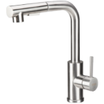 Kitchen Tap Gooseneck Type L with Pull-Out Spray INOX 5001