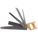 Wood Saw with Wooden Handle, 5 Blades