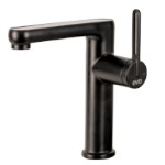 Washbasin Faucet with Digital Display Black DEPO1