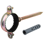 Yellow Zinc-Plated Metal Pipe Clamp with Liner EvoSanitary®