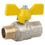 Gas Ball Valve with Butterfly Handle F-M