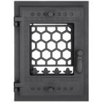 Fireplace Door with Glass Honeycomb